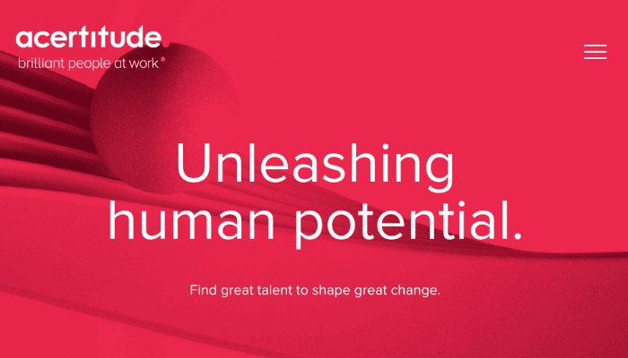 Image of Acertitude home page