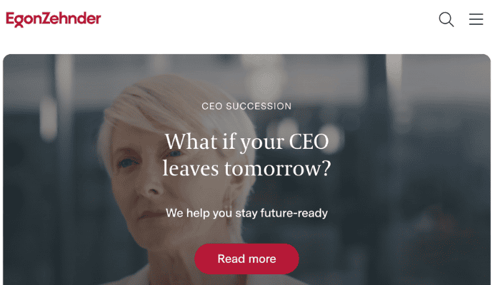 Image of Egon Zehnder home page