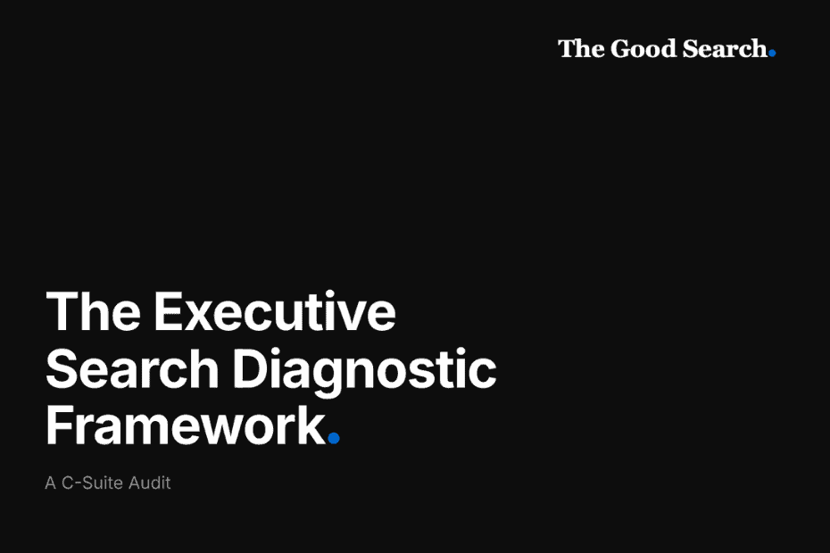 Cover of the Executive Search Diagnostic Framework