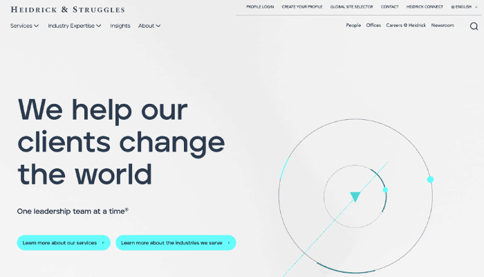 image of Heidrick & Struggles home page