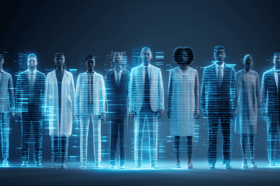 line of candidates with digital readouts depicting candidate calibration