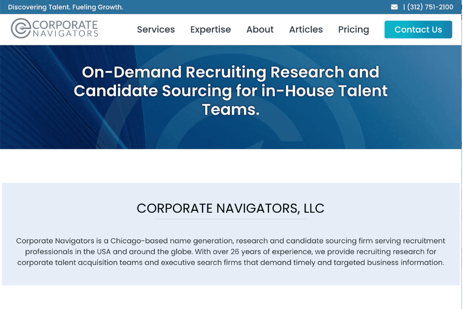 Corporate Navigators home page