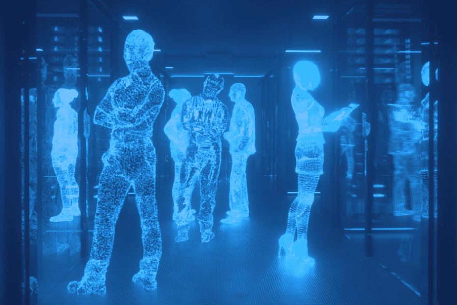 illustration of digital people