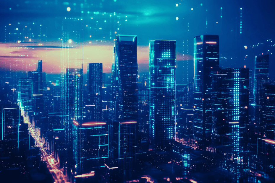 image of futuristic skyscrapers