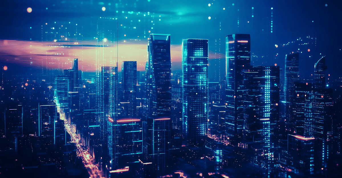 image of futuristic skyscrapers